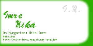 imre mika business card